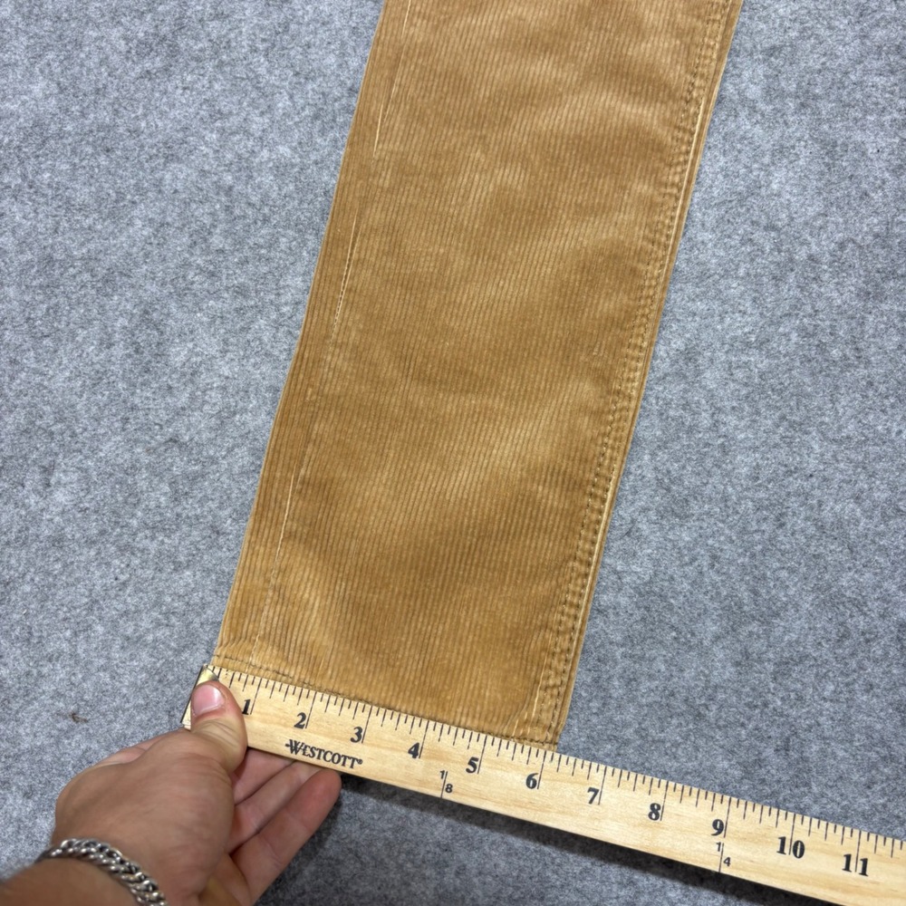 Ralph Lauren Womens Tan Corduroy Straight Leg Pants Equestrian Embroidery Size 6 - Picture 4 of 7